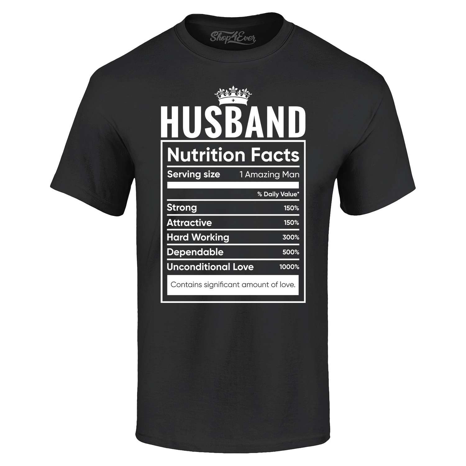 Nutrition & Fitness Hub - Husband Nutrition Facts T-shirt Funny Gift
