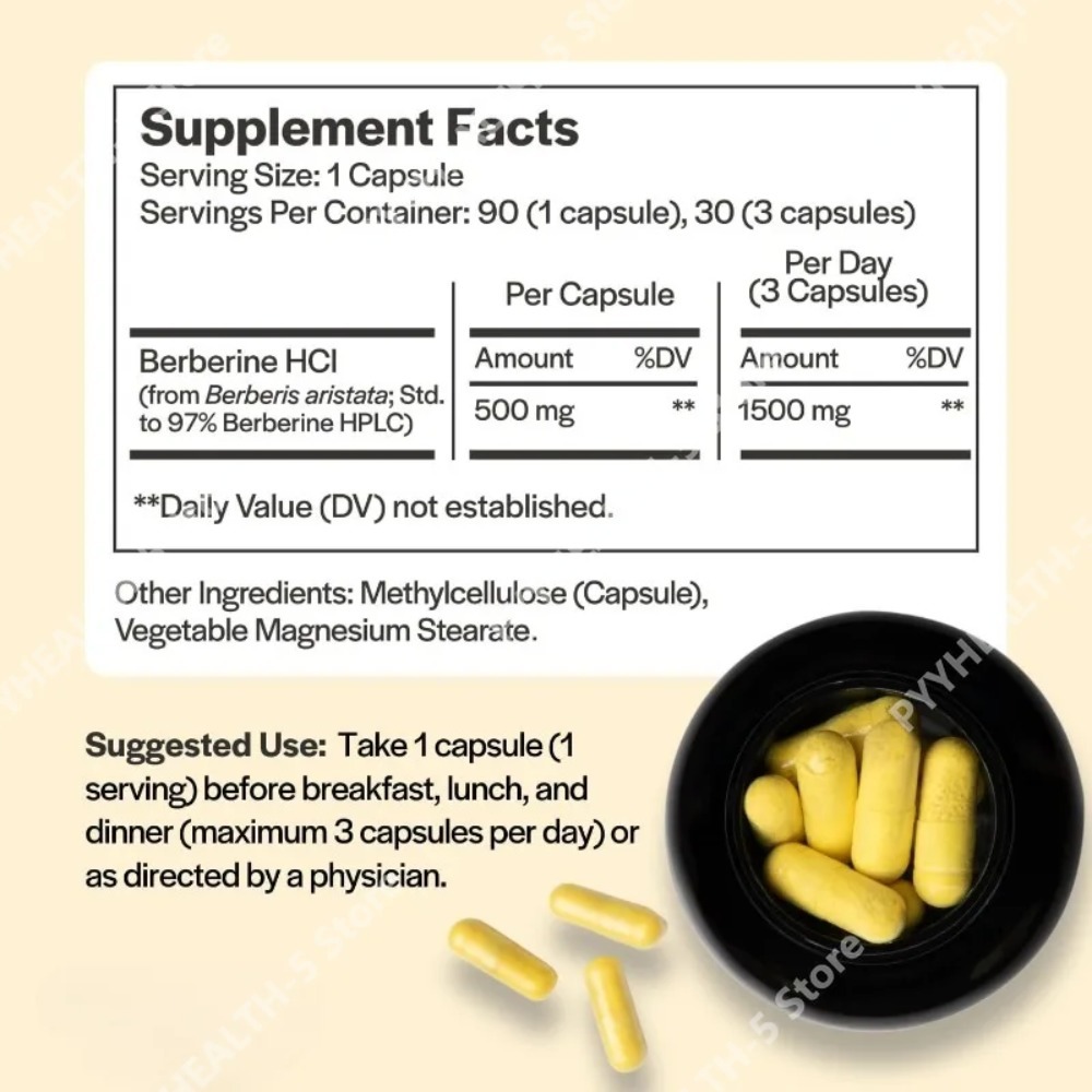 Berberine HCl Supplement 500mg - огляд і ціна Berberine Hcl Capsule