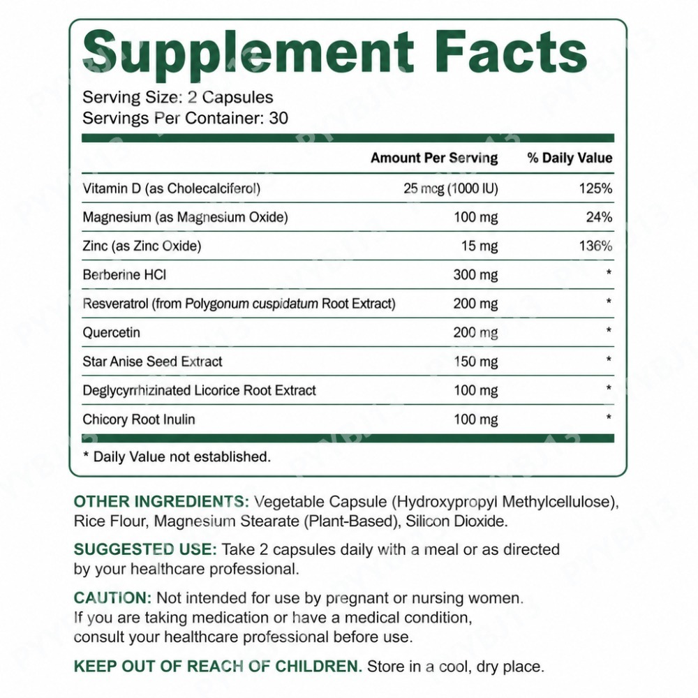 Docteat Digestive Support Caps - огляд і ціна Berberine Hcl Capsule