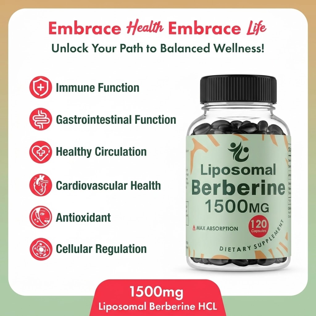 Liposomal Berberine HCL - 1500 - огляд і ціна Berberine Hcl Capsule