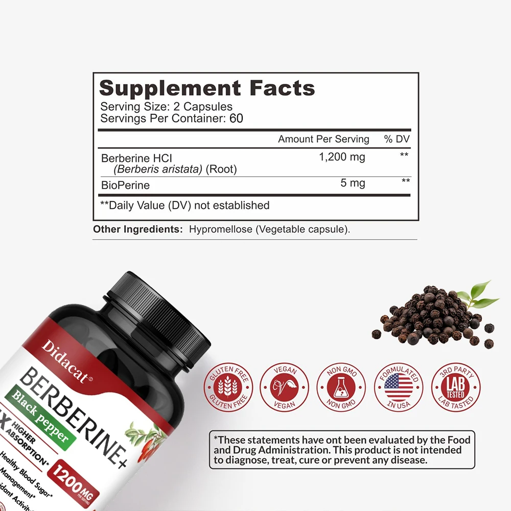 Berberine HCl Supplement - for - огляд і ціна Berberine Hcl Capsule