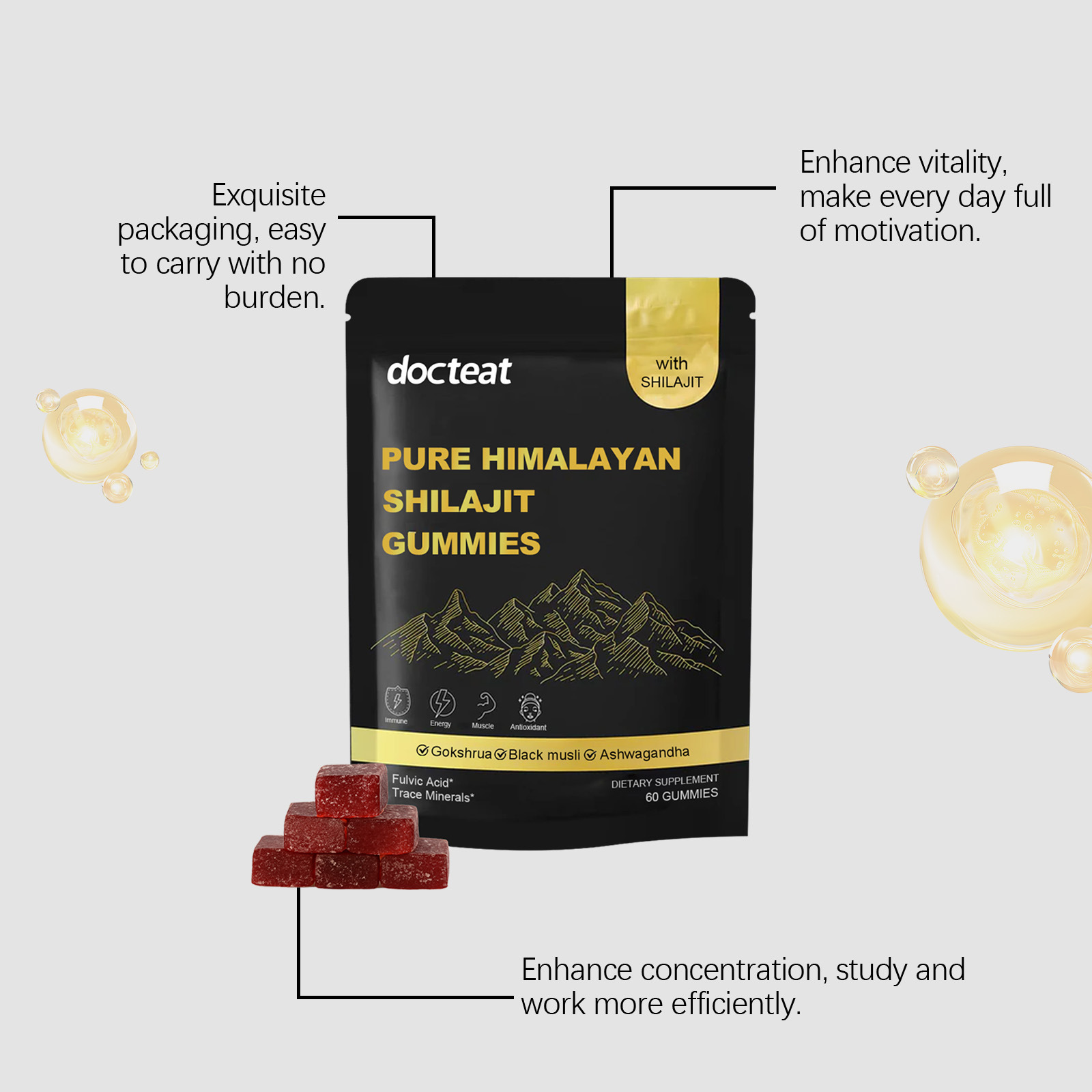 Shilajit Gummies High Potency  - огляд і ціна Shilajit Resin Pure
