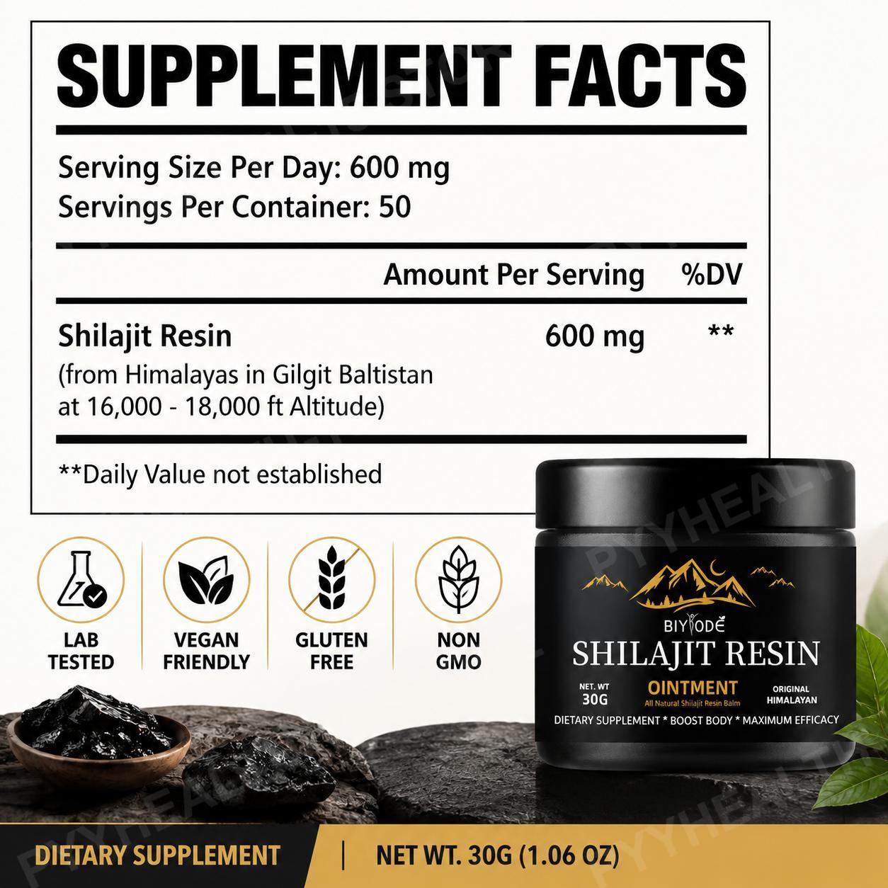 Biyode Pure Himalayan Shilajit - огляд і ціна Shilajit Resin Pure